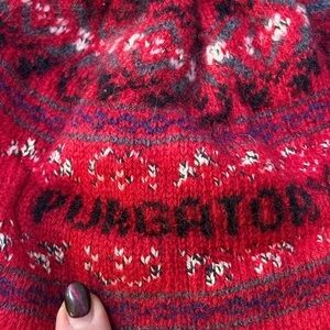 Small Red Purgatory Ski cap beanie‎
